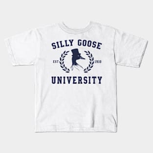 Silly Goose University Funny School Student Meme Kids T-Shirt